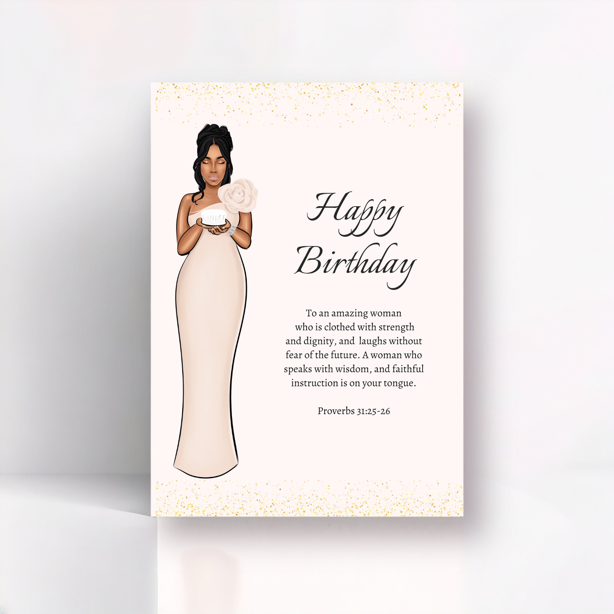 Proverbs Woman Birthday Card Greeting Card Christian Birthday Cards