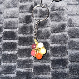 Mookaite Star Keychain, Wire Keychain, Grounding Keychain, Creativity Keychain