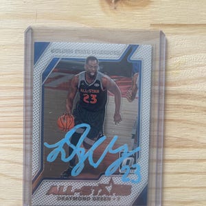Autographe Draymond Green sur carte Carte de basket-ball Golden State Warriors pour voiture