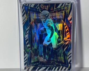 Brian Thomas Jr Zebra Shock Prizm #91 Jacksonville Jaguars football Card (Reprint) (Novelty)