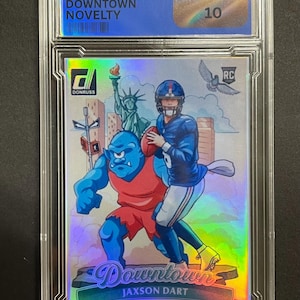 ¡Precio reducido del dardo Jaxson! (Tarjeta personalizada) (Novedad) Refractor doble Downtown, gema holográfica personalizada, 10 etiquetas en losa