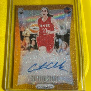 Caitlin Clark, nouveauté personnalisée, carte scintillante pour autographes, sport de basket-ball wnba de fièvre de l'Indiana