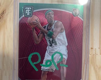 Paul pierce Autograph on card Auto Boston Celtics basketball card comes with COA