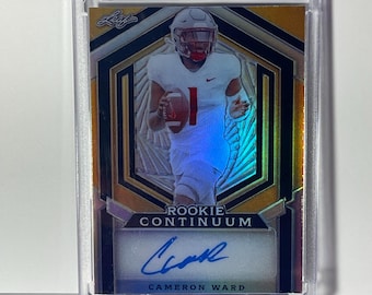 CAMERON WARD Leaf Rookie Kontinuum Refraktor Fußballkarte 63/107 (Reprint Novelty Facsimile Karte)