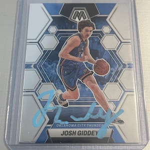 Carte de basket-ball en mosaïque d'Oklahoma City Thunder de Josh Giddey