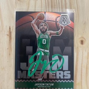 Jayson Tatum Handsigniert auf Karte Auto Boston Celtics Basketball Karte