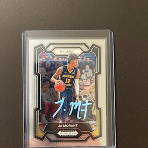 Ja Morant Autogramm auf Karte Auto Murray State Racers Basketball Karte