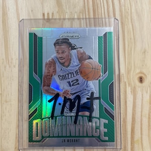 Autógrafo de Ja Morant en tarjeta Auto Dominance Prizm NBA Memphis Grizzlies tarjeta de baloncesto viene con COA