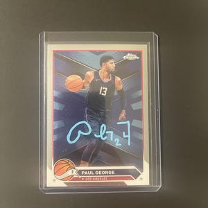 Autógrafo de Paul George en tarjeta Tarjeta de baloncesto Auto Topps Chrome