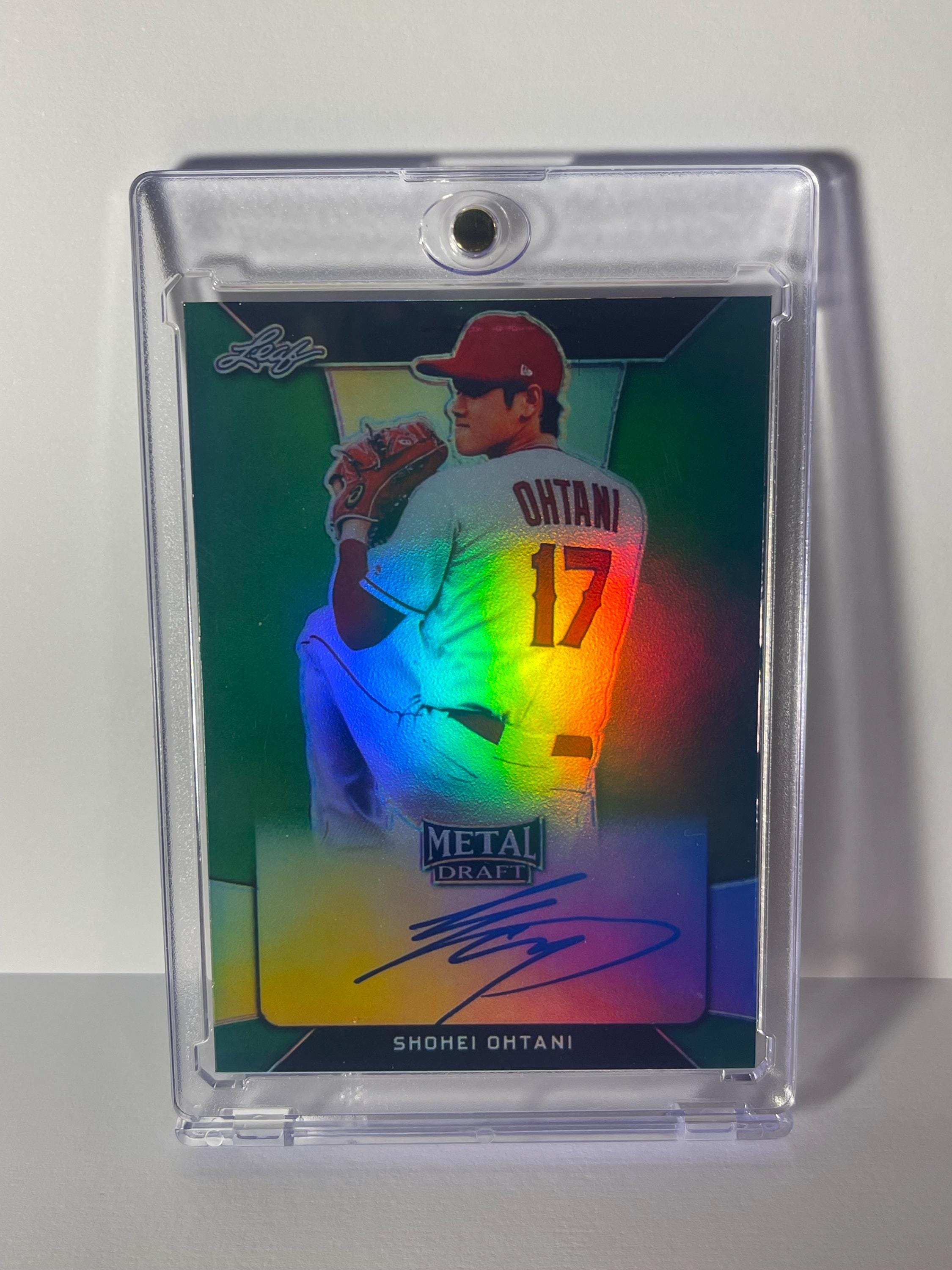 Shohei Ohtani Leaf Green Prismatic (facsimile Auto) 5/5 Baseball
