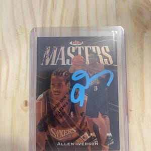 Autógrafo de Allen Iverson en tarjeta Tarjeta de baloncesto de los Philadelphia 76ers