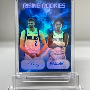 Cooper Flagg Ryan Nembhard Dual (Fac-similé automatique) (Carte personnalisée) Lunette (Nouveauté) Carte de basket-ball des Dallas Mavericks