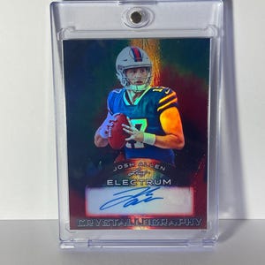 Josh Allen 2024 Leaf Electrum Autograph Tie-Dye Buffalo Bills (Novelty Reprint) Card Facsimile