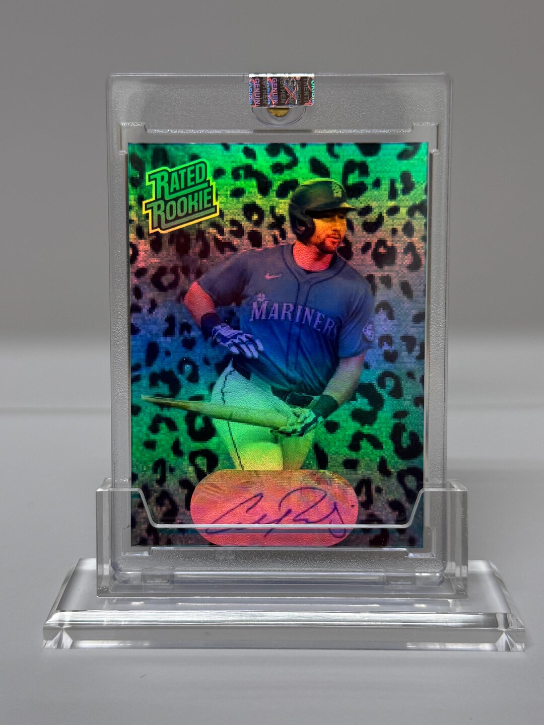 Cal Raleigh (facsimile Auto) (custom Novelty) Rated Rookie Leopard ...