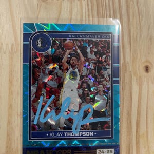 Dédicace de Klay Thompson Carte de basket-ball explosion Auto Teal
