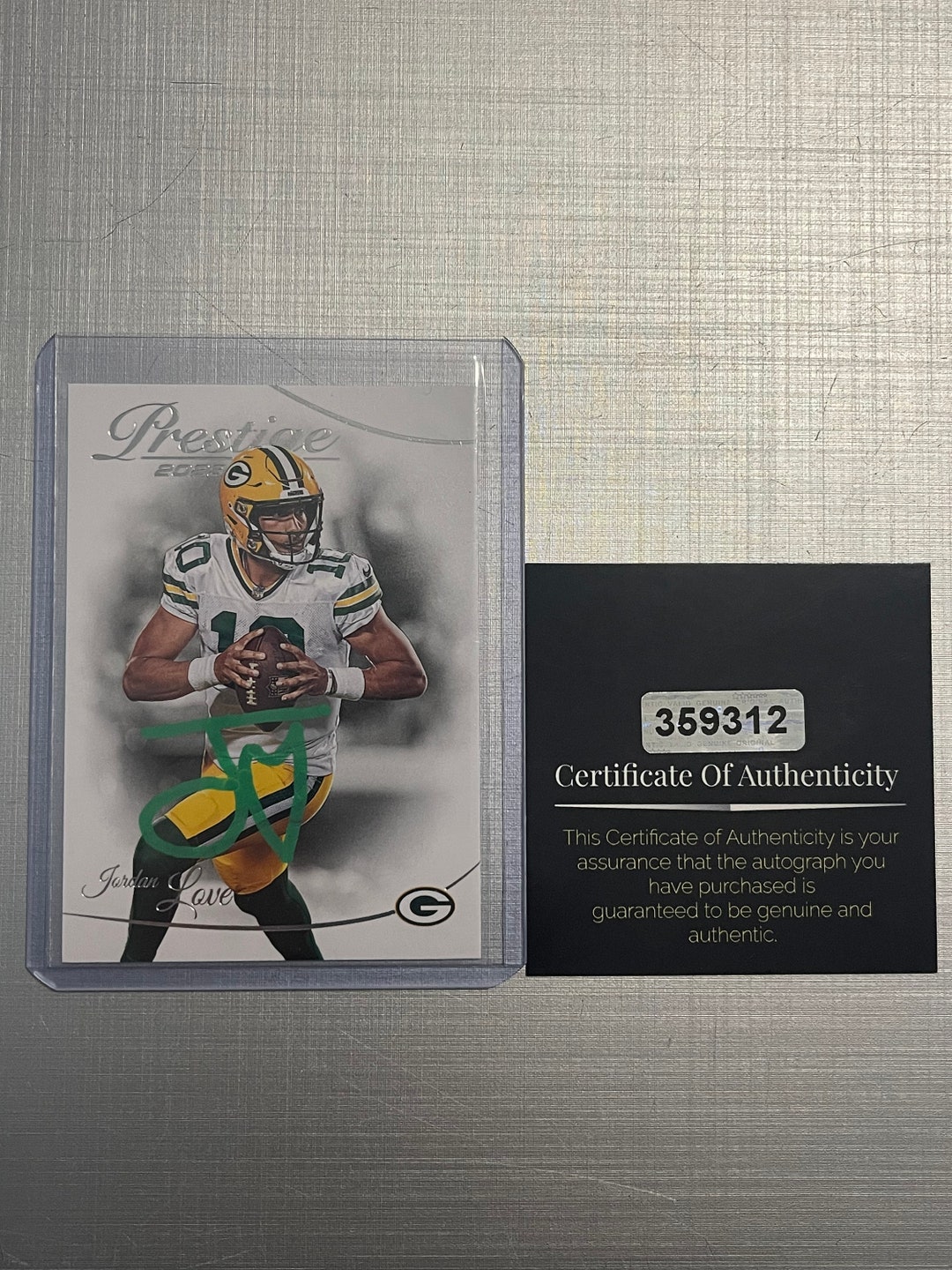 Jordan Love Autograph Green Bay Packers Football Card With COA - Etsy