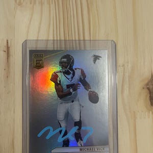 Michael Vick Autograph on card Auto Atlanta falcons football card
