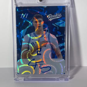 Cooper Flagg Custom novelty tribute made card 3D swirl refractor effect 1/1 rookie blue camo Duke basketball
