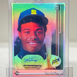 Ken Griffey Jr (specialdesignat nyhetskort) rookie refractor retro (faksimile auto) basebollkort