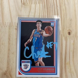 Carte de basket-ball Oklahoma City Thunder, recrue autographiée par Chet Holmgren