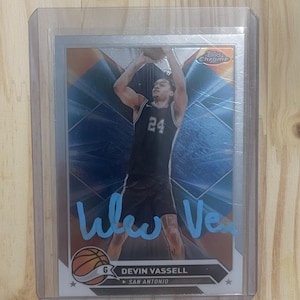 Autógrafo de Devin Vassell en tarjeta Tarjeta de baloncesto de los San Antonio Spurs