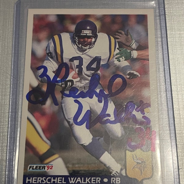 Herschel walker NFL Autographed football card Vikings