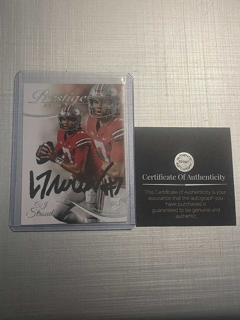 CJ Stroud Autograph Rookie Card With COA Etsy