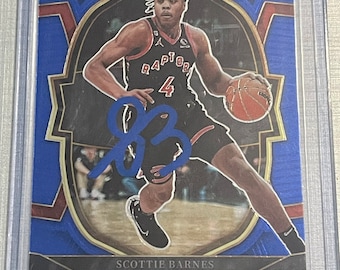 Scottie Barnes On Card Autograph basketball card Toronto Raptors