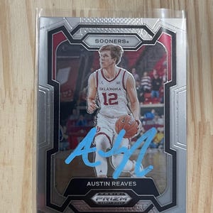 Carte autographiée sur carte pour Austin Reaves Carte de basket-ball Auto Oklahoma Sooners