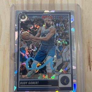 Rudy Gobert Autogramm auf Karte Auto NBA Minnesota Timberwolves Basketball Karte kommt mit COA