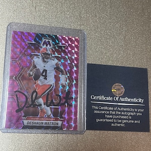 Deshaun Watson Autógrafo Tarjeta de fútbol de los Cleveland Browns con COA