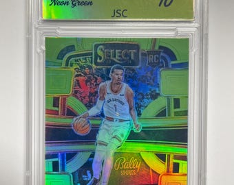 Karta koszykarska Victora Wembanyamy Select Neon Green RC refraktor (przedruk) (nowość) (karta niestandardowa) (niestandardowa płyta) Gem mint 10