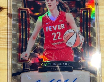Caitlin Clark 1 of 1  rookie (custom novelty Reprint) (JUMBO) 5x7 refractor Indiana fever wnba basketball card facsimile