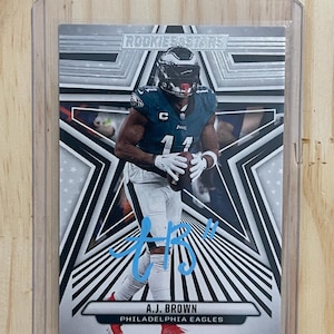 AJ Brown Autograph on card Auto Philadelphia Eagles Football card comes with COA