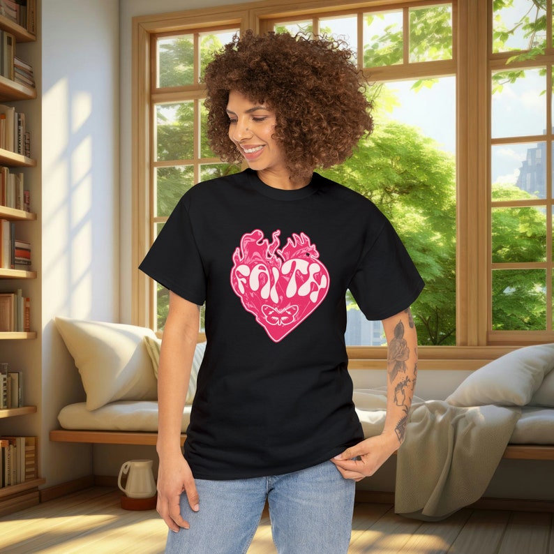 Faith T-shirt Faith Love Lov Heart Tee Y2K Shirt Cool - Etsy UK