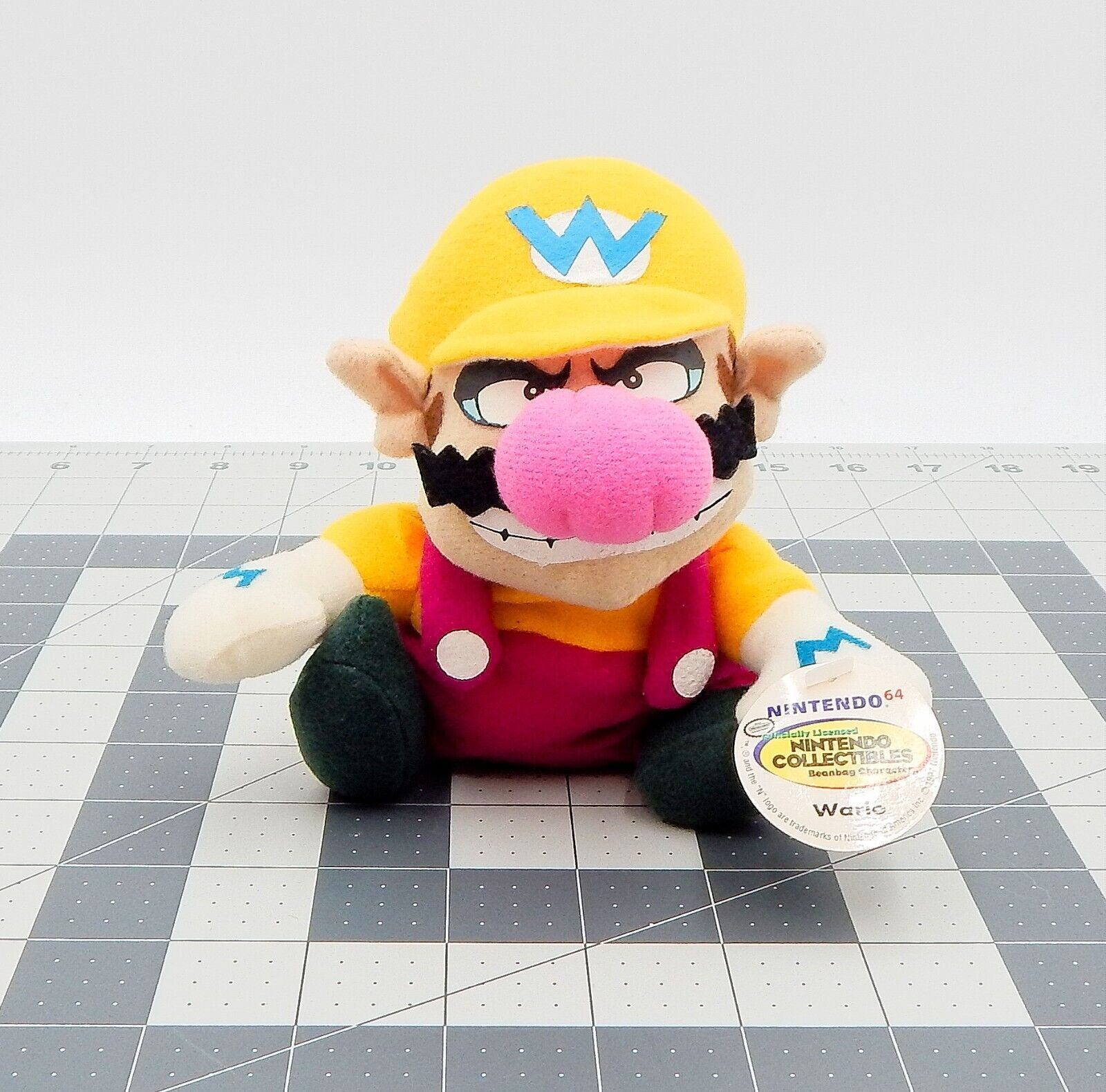 BD&A Nintendo Super Mario Wario Bean Bag Plush Doll W/hang Tag