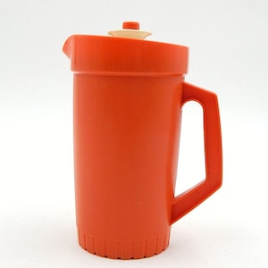 Tupperware-Spielzeugkrug mit Deckel, orange, 12,7 cm hoch