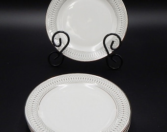 Tirschenreuth, Baviera. Conjunto de 4 pratos de manteiga Elgin, Alemanha, 15 cm (6 polegadas), cor prata.