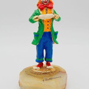 Ron Lee Clown Frisco Signed 2002 Art Sculpture 24 Kt Gold Limited Edition