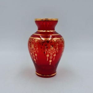 BARBINI MURANO ヴィンテージ ベネチアンガラス 小物入 赤 BARBINI