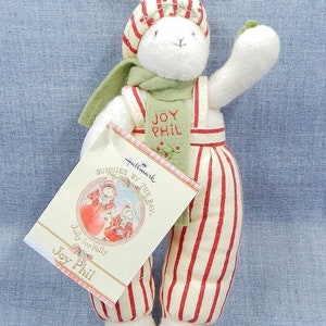 Hallmark 2002 Bunnies By The Bay Plush Doll JOY PHIL Jolly Ice Folly 9&quot; w/ Tag
