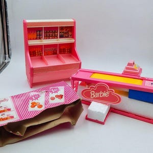 Barbie Supermarket Mattel Grocery Store Playset 7573 Incomplete 1991 Vintage