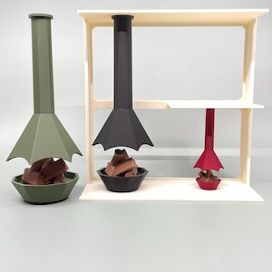 Floating fireplace - Mid-Century Modern LED Dollhouse Miniatures