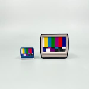 Retro TV CRT miniature dollhouse furniture