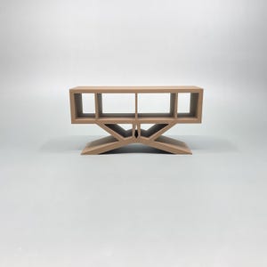 Vinyl record table shelf mid-century modern dollhouse miniature