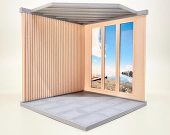 Modern Room Box 1:24 kit fai da te facile per casa delle bambole in miniatura