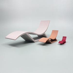 Chaise Lounge Sessel modernes Puppenhaus Miniatur