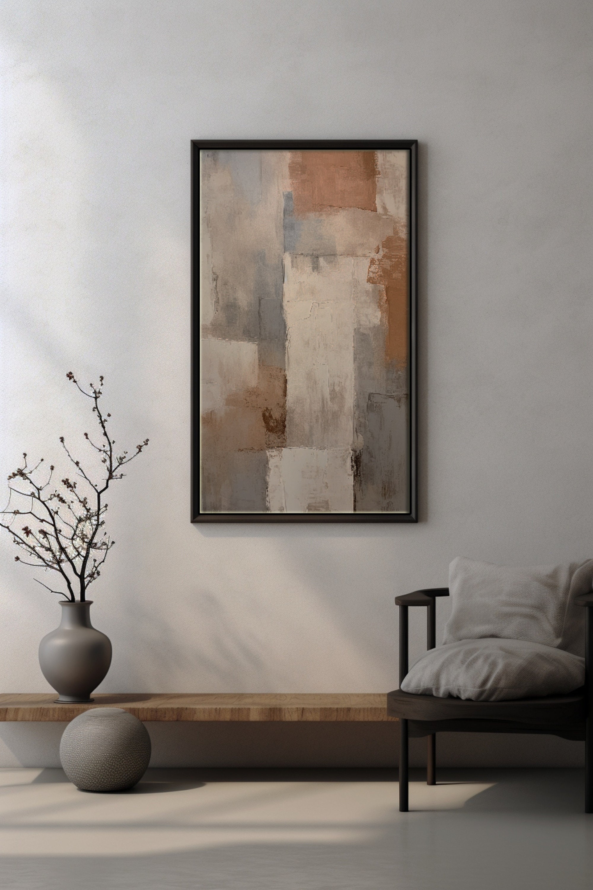 Textured Poster Wabi Sabi Wall Art, Japandi Decor, Beige Wall Art ...