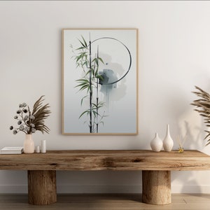Bamboo Wall Art | Set of 2 Zen Wall Art, Japandi Decor, Minimalist ...