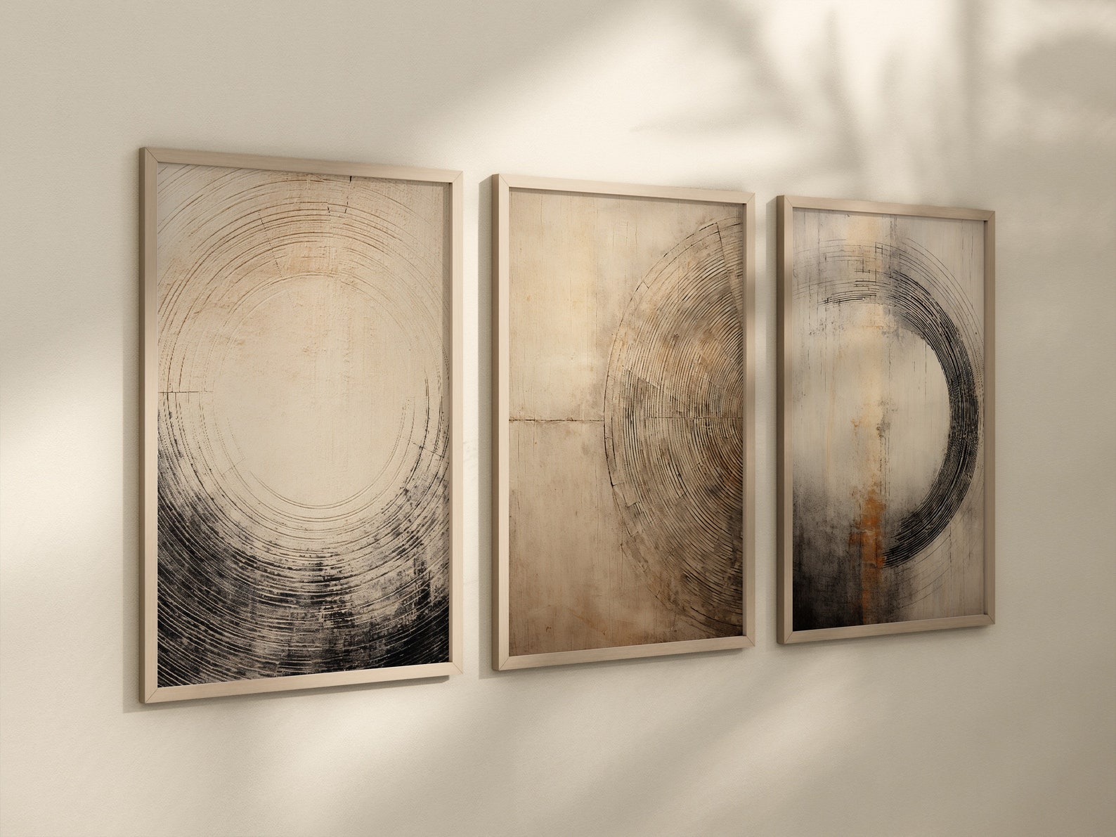 Wabi Sabi Beige 3-piece Wall Art Set | Japandi Decor (digital Download ...